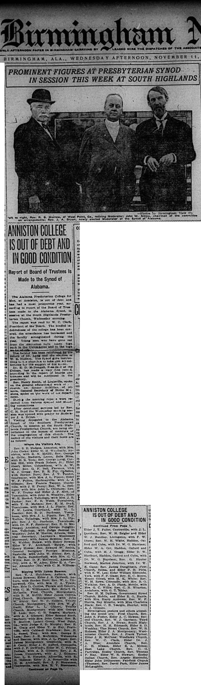 Anniston College Is Out of Debt and In Good Condition